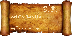 Deák Mirella névjegykártya